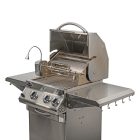 lux 400 stainless steel gas grill with cart