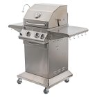 lux 400 stainless steel gas grill with cart