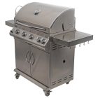 supreme 700 stainless steel gas grill with cart